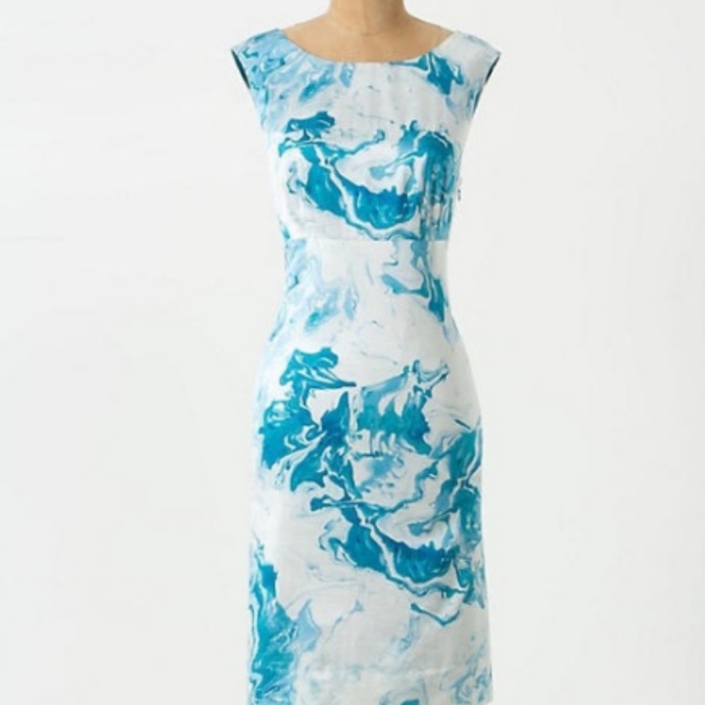 Anthropologie Maeve Marbled waters dress